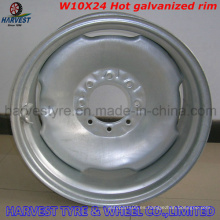 Llantas de acero galvanizado en caliente W10X24 para pivote de riego